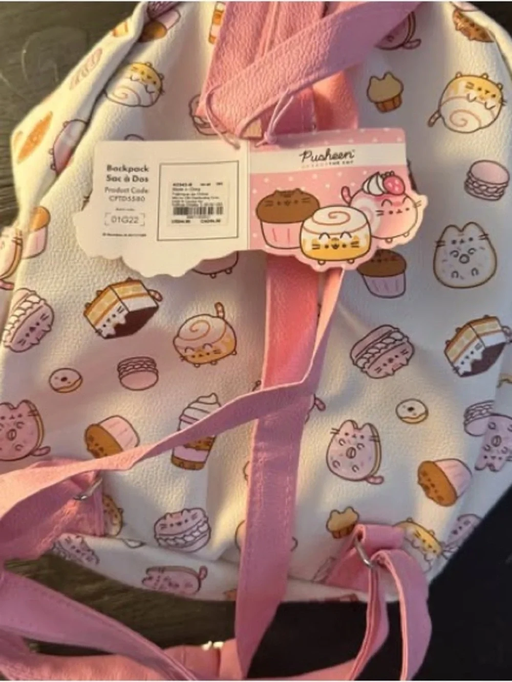 Pusheen Pink & Cream Dessert Pattern Mini Backpack for Kids